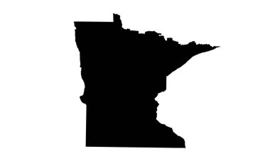 ABD 'de Minnesota eyalet haritası silueti