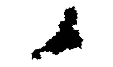 Çin 'deki Jinan şehir haritası silueti