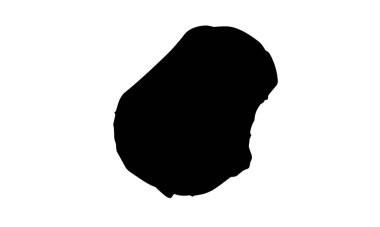 Okyanusya 'daki Nauru ülkesinin siluet haritası