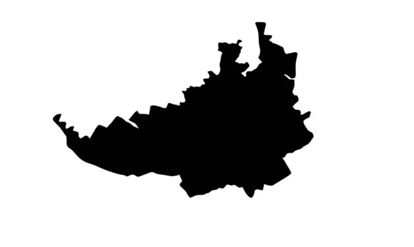 Rostov Oblast Map Silhouette Russia — 스톡 벡터