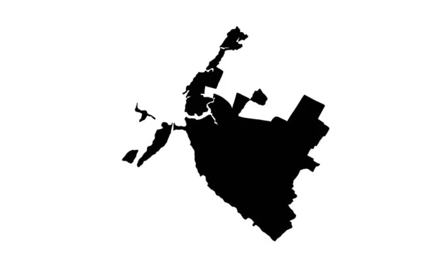 Mapa Sylwetki Miasta Wołgograd Rosji — Wektor stockowy