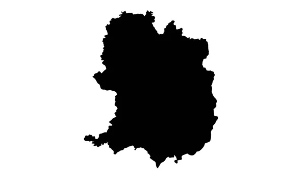 Силуетна Карта Міста Білефельд Німеччина — стоковий вектор