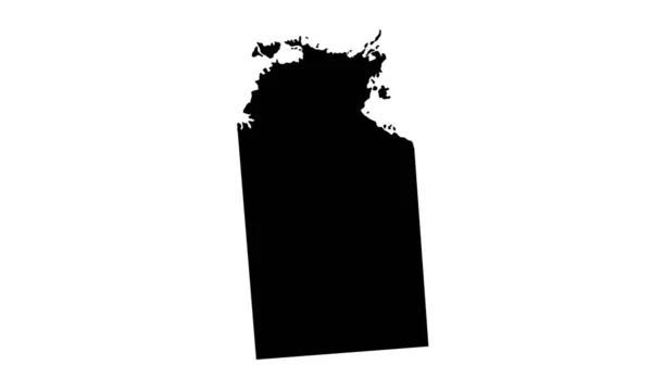 Darwin City Map Silhouette Australia — Stock Vector