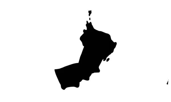 Oman Stadskarta Siluett Mellanöstern — Stock vektor