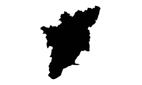 Chennai City Map Silhouette India — Stock Vector
