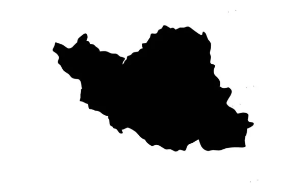 Tehran City Map Silhouette Iran — Stock Vector