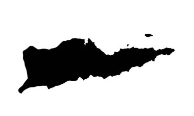 Karayip denizinde Santa Cruz ada haritası silueti