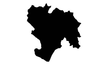 Peru 'daki Piura şehrinin siluet haritası.