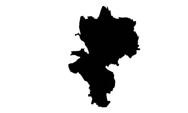 Silhouette Map City Wurzburg Germany — Stockvector