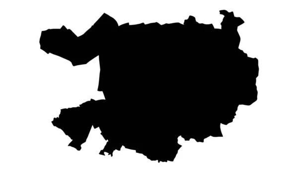 Silhouette Map City Heidelberg Germany — Vector de stock