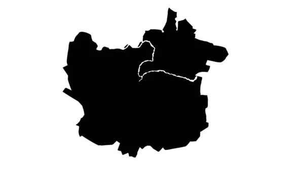 Pune City Map Silhouette India — Stok Vektör