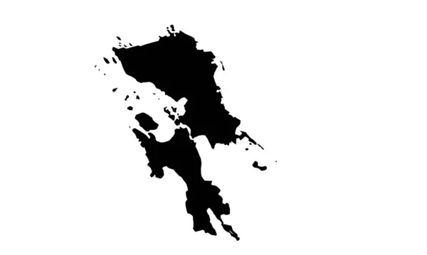 Visayas Orientais Mapa Silhueta Nas Filipinas — Vetor de Stock