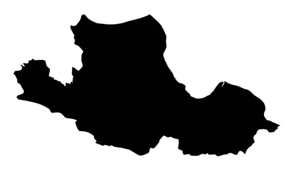 Silueta Mapa Ciudad Samsun Turquía — Vector de stock