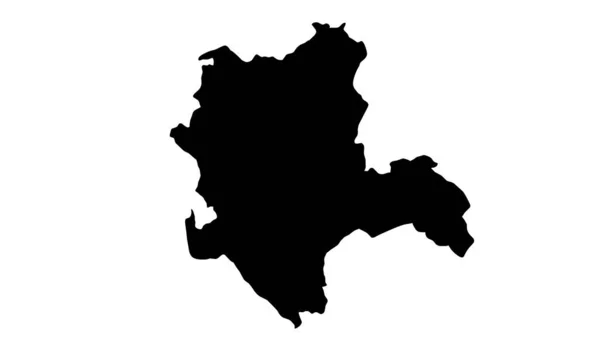 Silhouette Mappa Della Città Konya Turchia — Vettoriale Stock