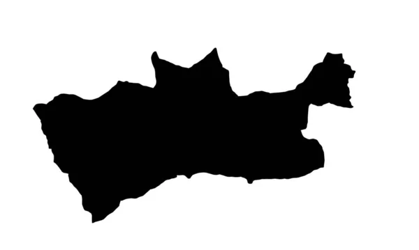 Mardin City Map Silhouette Turkey — Stock Vector