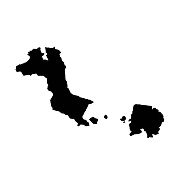 Bangka Belitung Szigetek Térképe Indonéziában — Stock Vector