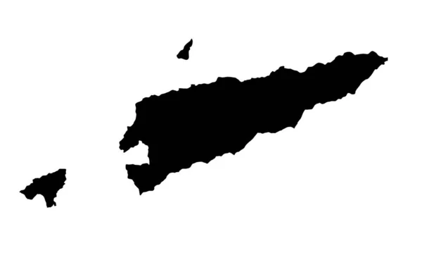 Timor Est Mappa Del Paese Silhouette Asia — Vettoriale Stock