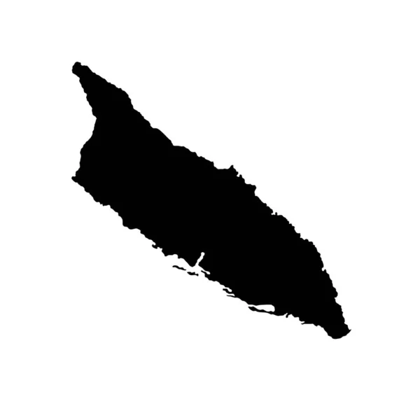 Country Map Silhouette Aruba Caribbean Sea — Stock Vector