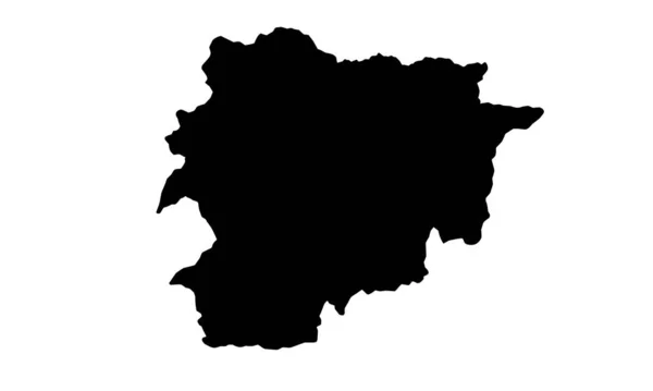 Andorre Carte Pays Silhouette Europe — Image vectorielle