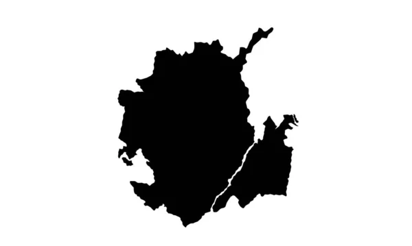 Santander Stadsplattegrond Silhouet Spanje — Stockvector