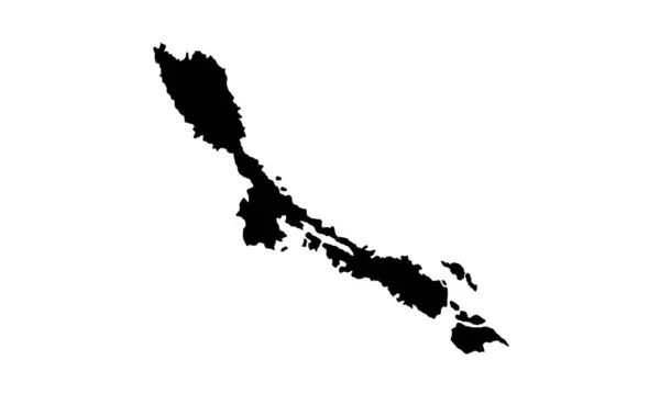 Silhueta Mapa Ilha Losinj Croácia —  Vetores de Stock