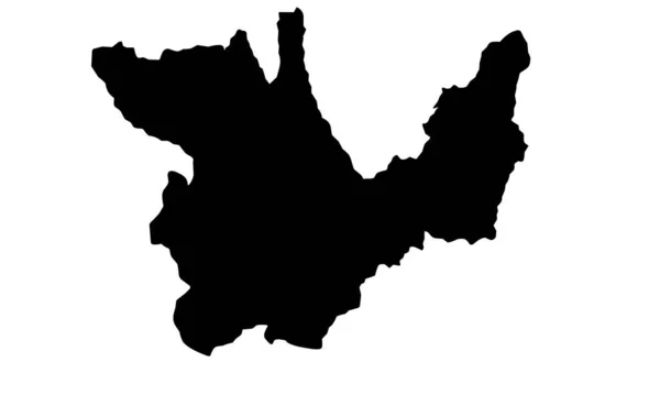 Huanuco City Map Silhouette Peru — Stock Vector