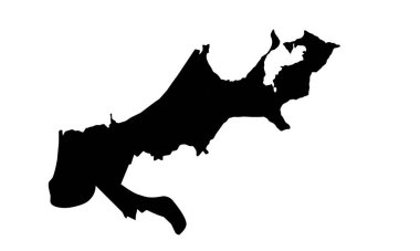 Louisiana 'daki New Orleans şehir haritası silueti