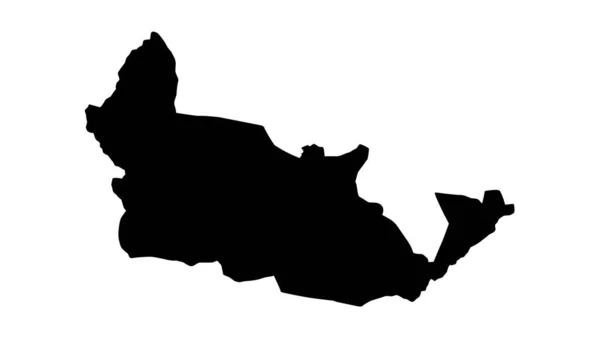 ケンタッキー州のホワイトスバーグ市のシルエット地図 — ストックベクタ