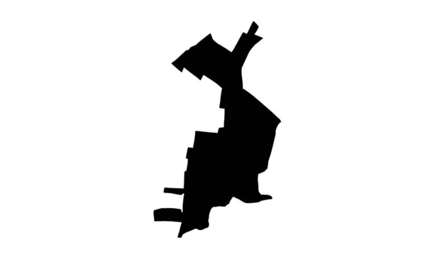 Ferriday Stadtplan Silhouette Louisiana — Stockvektor