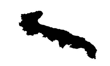 Endonezya 'daki Salatiga şehrinin siluet haritası