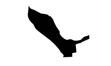 Endonezya 'daki Dumai şehir haritası silueti