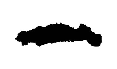 Endonezya 'nın Gorontalo eyaletinin siluet haritası