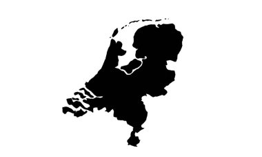 Avrupa 'da Hollanda' nın harita silueti