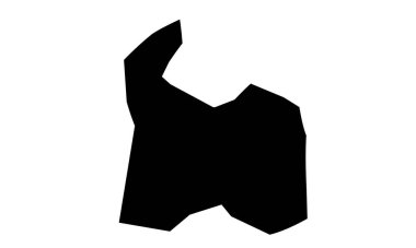 Moğolistan 'daki Darkhan şehir haritası silueti