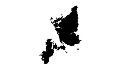 Filipinler 'deki Siargao Adası harita silueti