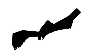 İran 'daki Bandar Abbas şehir haritası silueti