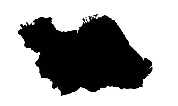 Silhouette Map City Surabaya Indonesia — Stock Vector