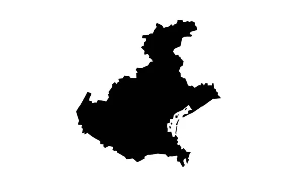 Silhouette Carte Région Vénétie Italie — Image vectorielle