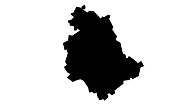 Silhouettenkarte Der Region Umbrien Italien — Stockvektor