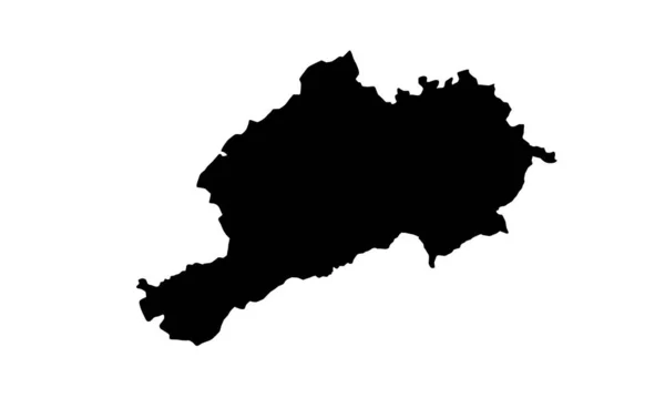 Afyonkarahisar City Map Silhouette Turkey — Stock Vector