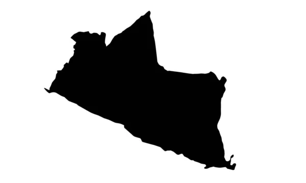 Silhouette Carte Ville Yogyakarta Indonésie — Image vectorielle