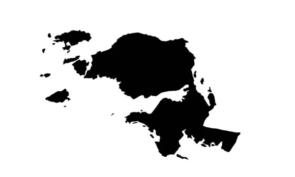 インドネシア西パプア州のシルエット地図 — ストックベクタ