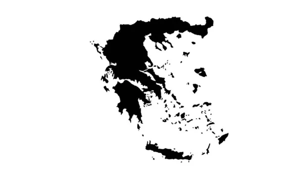 Řecko Mapa Země Silueta Balkánech — Stockový vektor