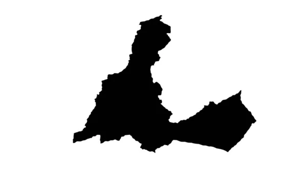 Kapenguria Mappa Della Città Silhouette Kenya — Vettoriale Stock