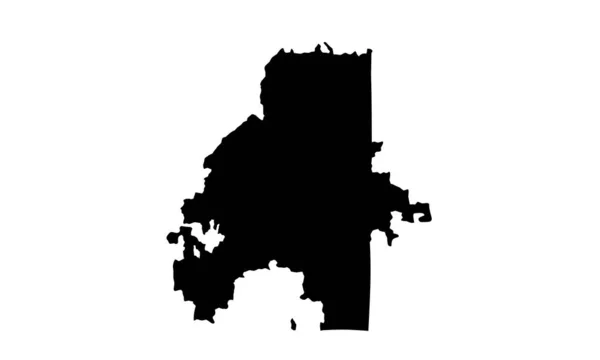 Mapa Atlanta Silueta Georgia — Archivo Imágenes Vectoriales