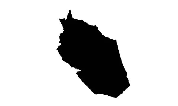 Wajir County Mappa Silhouette Kenya — Vettoriale Stock