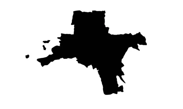 Silhouette Carte Ville Pretoria Afrique Sud — Image vectorielle