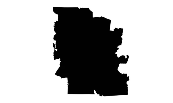 Silueta Mapa Ciudad Worcester Massachusetts — Vector de stock