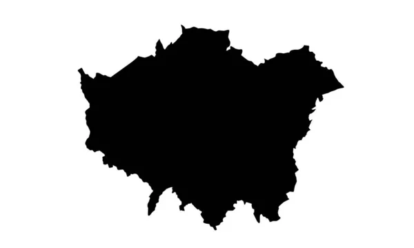 Londra Mappa Della Città Silhouette Inghilterra — Vettoriale Stock