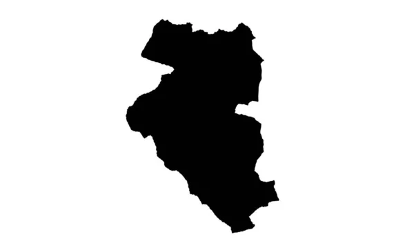 Χάρτης Σιλουέτας Της Βουλγαρικής Πόλης Στη Μογγολία — Διανυσματικό Αρχείο